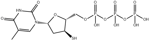 3'-mercapto-3'-deoxythymidine-5'-triphosphate Struktur