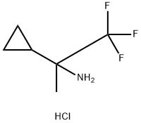 2-Cyclopropyl-1,1,1-trifluoropropan-2-amine hydrochloride Struktur