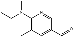 6-(ethyl(Methyl)aMino)-5-Methylnicotinaldehyde Struktur