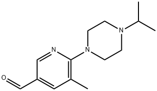 6-(4-isopropylpiperazin-1-yl)-5-Methylnicotinaldehyde Struktur