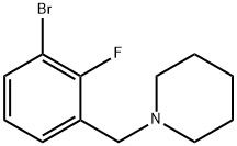 1-BroMo-2-fluoro-3-(piperidinoMethyl)benzene Struktur