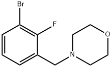 1-BroMo-2-fluoro-3-(MorpholinoMethyl)benzene Struktur