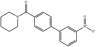 3-Nitro-4'-(piperidinocarbonyl)biphenyl Struktur