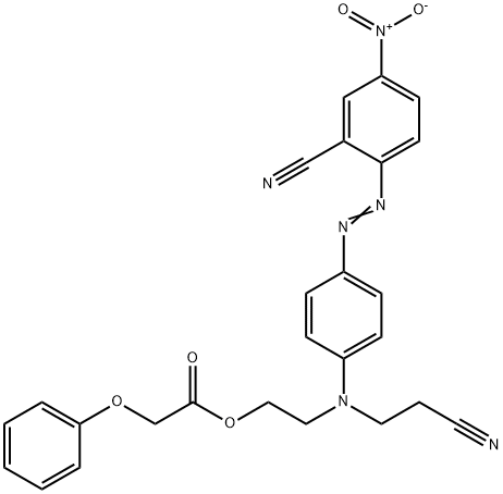 2-[(2-cyanoethyl)[4-[(2-cyano-4-nitrophenyl)azo]phenyl]amino]ethyl phenoxyacetate  Struktur