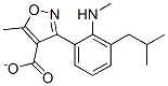 2'-(N-methylamino)-2-methylpropyl-5-methyl-3-phenylisoxazole-4-carboxylate Struktur