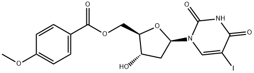 2'-Deoxy-5-iodouridine 5'-(4-methoxybenzoate) Struktur