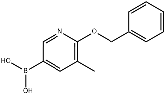 6-(benzyloxy)-5-Methylpyridin-3-ylboronic acid Struktur