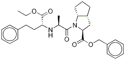 [2S,3ar,6aR]-1-[(2(S)-2-[[(1R)-1-Ethoxycarbonxyl)-3-phenylpropyl]amino]-1-oxopropyl]octahydrocyclopenta[6]pyrrole-2-carboxylic Acid, Benzyl Ester Struktur