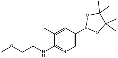 N-(2-Methoxyethyl)-3-Methyl-5-(4,4,5,5-tetraMethyl-1,3,2-dioxaborolan-2-yl)pyridin-2-aMine Struktur