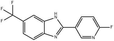 1H-BenziMidazole, 2-(6-fluoro-3-pyridinyl)-6-(trifluoroMethyl)- Struktur