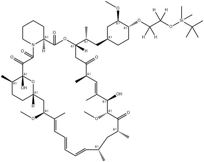 42-O-tert-Butyldimethylsilyloxyethyl-d4 Rapamycin Struktur