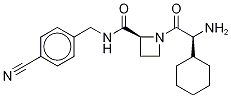 1-((2R)-2-Amino-2-cyclohexylacetyl)-N-(4’-cyanobenzyl)-2-L-azetidinecarboxamide-d11
 Struktur