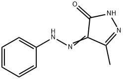 5-hydroxy-3-methyl-4-(phenylazo)pyrazole Struktur