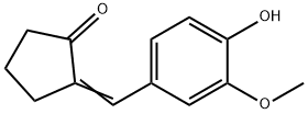 (E)-2-(4-hydroxy-3-Methoxybenzylidene)cyclopentanone Struktur