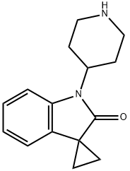 Spiro[cyclopropane-1,3'-[3H]indol]-2'(1'H)-one, 1'-(4-piperidinyl)- Struktur