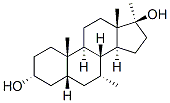 (3R,5R,7R,17S)-7,10,13,17-tetramethyl-1,2,3,4,5,6,7,8,9,11,12,14,15,16-tetradecahydrocyclopenta[a]phenanthrene-3,17-diol Struktur