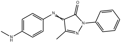 2,4-Dihydro-5-methyl-4-[[4-(methylamino)phenyl]imino]-2-phenyl-3H-pyrazol-3-one Struktur