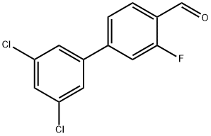 3',5'-Dichloro-3-fluoro-[1,1'-biphenyl]-4-carbaldehyde Struktur