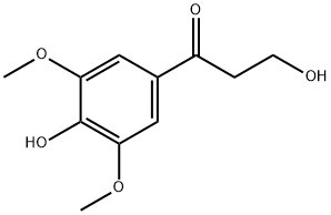 3-羥基-1-(4-羥基-3,5-二甲氧基苯基)丙-1-酮 結構式