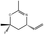 4H-1,3-Oxazine,4-ethenyl-6-fluoro-5,6-dihydro-2,6-dimethyl-,trans-(9CI) Struktur