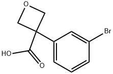 3-(3-Bromophenyl)oxetane-3-carboxylic acid Struktur