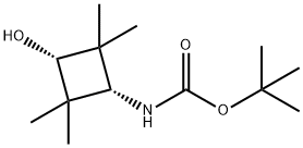 cis-tert-Butyl 3-hydroxy-2,2,4,4-(tetramethyl)cyclobutylcarbamate Struktur