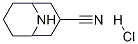 exo-3-Cyano-9-azabicyclo[3.3.1]nonane hydrochloride Struktur