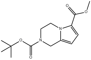 3,4-Dihydro-1H-pyrrolo[1,2-a]pyrazine-2,6-dicarboxylic acid 2-tert-butyl ester 6-Methyl ester Struktur