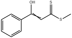 3-Hydroxy-3-phenylpropenedithioic acid methyl ester Struktur