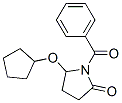 1-benzoyl-5-cyclopentyloxy-pyrrolidin-2-one Struktur