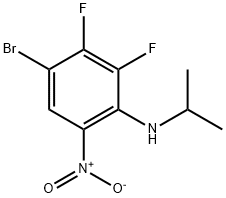 4-BroMo-2,3-difluoro-N-isopropyl-6-nitroaniline Struktur