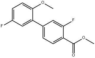 Methyl 2-fluoro-4-(5-fluoro-2-Methoxyphenyl)benzoate Struktur