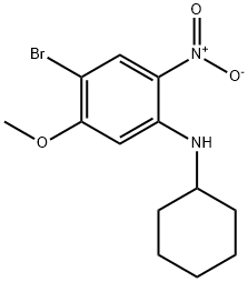 4-BroMo-N-cyclohexyl-5-Methoxy-2-nitroaniline Struktur