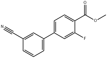 Methyl 4-(3-cyanophenyl)-2-fluorobenzoate Struktur