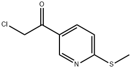 Ethanone, 2-chloro-1-[6-(methylthio)-3-pyridinyl]- (9CI) Struktur