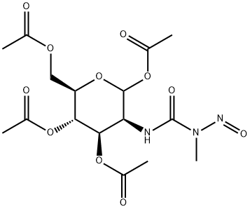 2-(3-Methyl-3-nitrosoureido)-2-deoxy-D-mannopyranose 1,3,4,6-tetraacetate Struktur