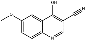 4-Hydroxy-6-methoxyquinoline-3-carbonitrile  Struktur