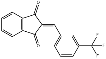 2-{[3-(trifluoromethyl)phenyl]methylene}-1H-indene-1,3(2H)-dione Struktur