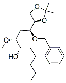 1,3-Dioxolane-4-butanol, .beta.-methoxy-2,2-dimethyl-.alpha.-pentyl-.delta.-(phenylmethoxy)-, 4R-4R*(.alpha.S*,.beta.R*,.delta.S*)- Struktur