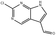 2-chloro-7H-pyrrolo[2,3-d]pyrimidine-5-carbaldehyde Struktur