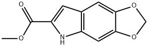 5H-[1,3]DIOXOLO[4,5-F]INDOLE-6-CARBOXYLIC ACID METHYL ESTER Struktur