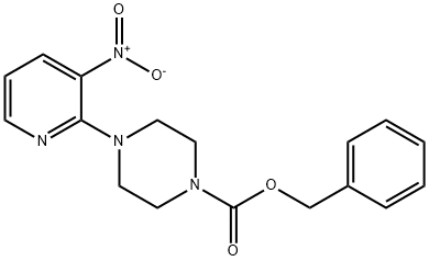 4-(3-Nitro-pyridin-2-yl)-piperazine-1-carboxylic acid benzyl ester Struktur