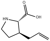 L-Proline, 3-(2-propenyl)-, trans- (9CI) Struktur