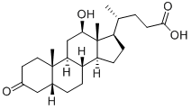 12beta-Hydroxy-3-oxo-5beta-cholanoic acid Struktur