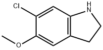 1H-Indole, 6-chloro-5-Methoxy-2,3-dihydro- Struktur