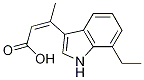 2-Butenoic acid, 3-(7-ethyl-1H-indol-3-yl)- Struktur