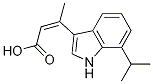 2-Butenoic acid, 3-[7-(1-Methylethyl)-1H-indol-3-yl]- Struktur