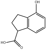 4-hydroxy-2,3-dihydro-1H-indene-1-carboxylic acid Struktur