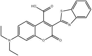 3-(2-BENZOTHIAZOLYL)-7-(DIETHYLAMINO)COUMARIN-4-CARBOXYLIC ACID Struktur