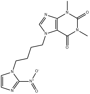 7-(4'-(2-nitroimidazole-1-yl)butyl)theophylline Struktur